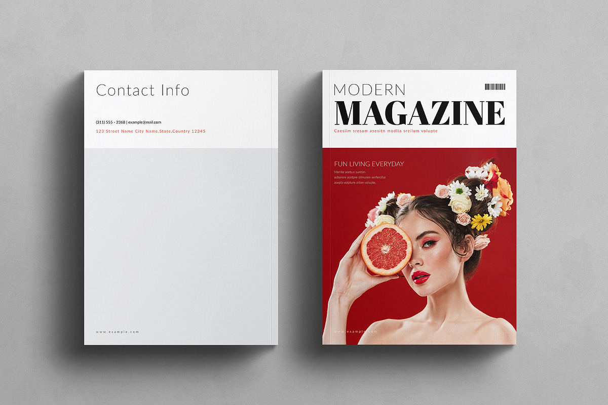 Modern Magazine Template, a Magazine Template by E-Type (Photo 7 of 7)