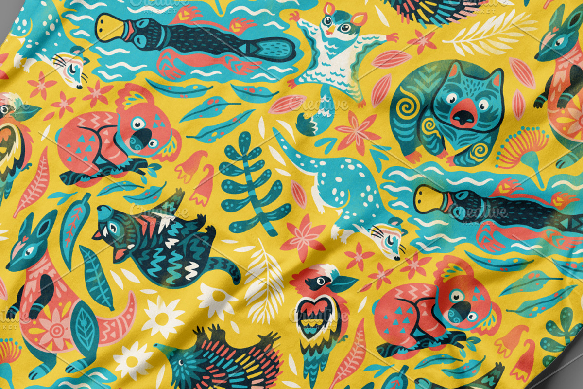 Australian Animals, a Pattern Graphic by PenguinHouse (Photo 6 of 7)