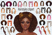 Hairstyles clipart 30 PNG, an Illustration by Illustrator Space (Thumbnail 1 of 6)