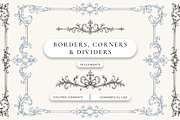 Border, Corner & Divider Collection, a Decorative Illustration by AW Studios (Thumbnail 1 of 20)