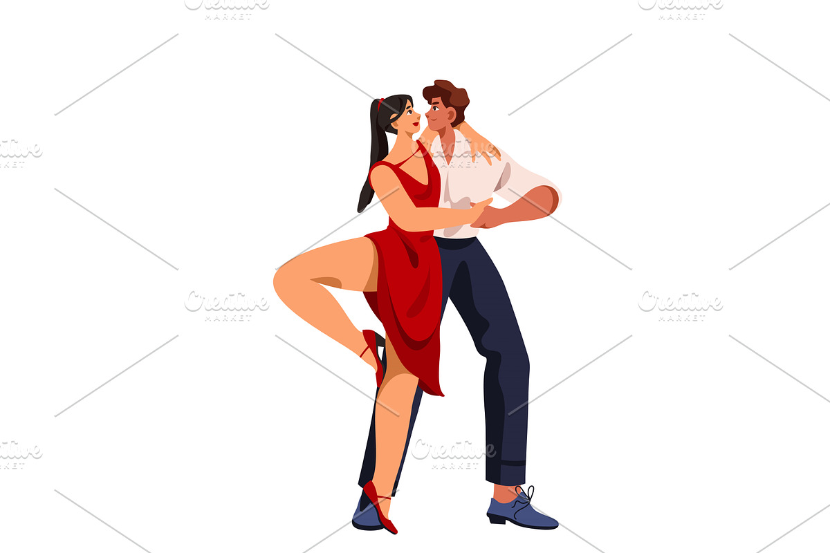 Couple dance rumba, vector dancing, a Person Illustration by Elegant Solution