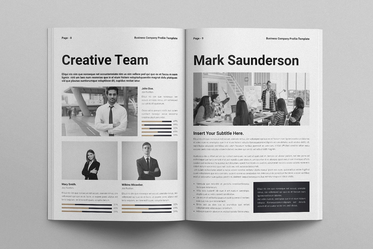 Business Company Profile Template, a Brochure Template by E-Type (Photo 4 of 8)