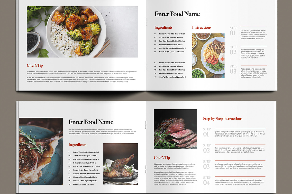 Modern Cookbook Magazine with Recipe, a Magazine Template by MightyDesign (Photo 5 of 9)