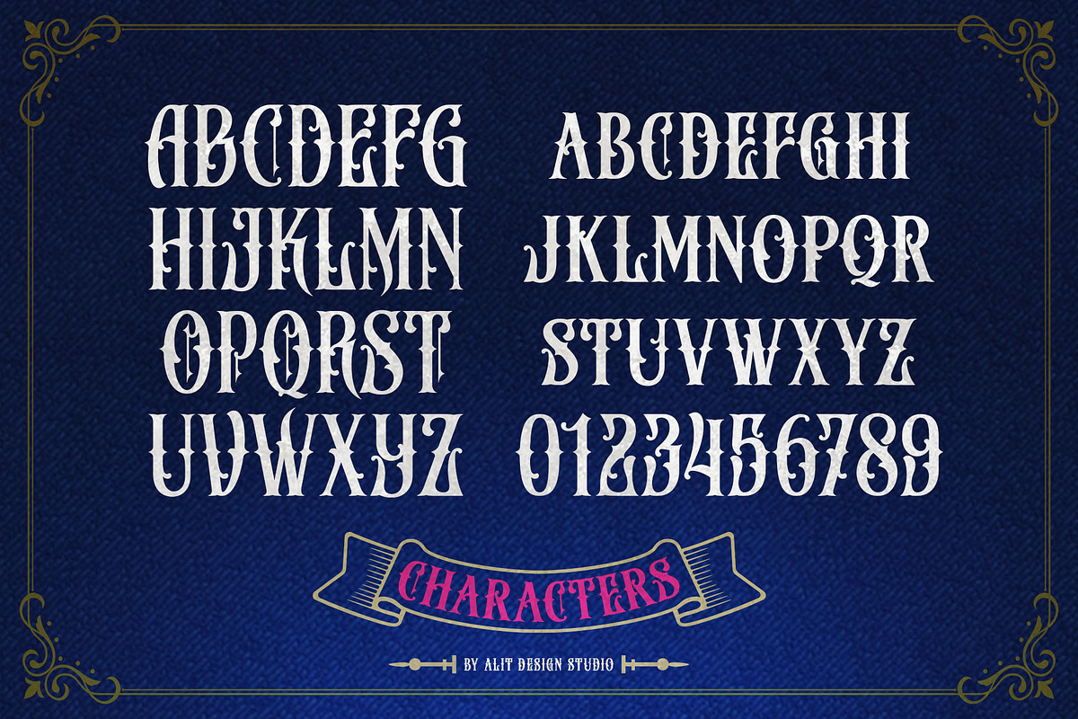 Money Brother Victorian Typeface, a Blackletter Font by alit design (Photo 6 of 20)