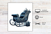 Watercolor Blue Christmas Clipart, an Illustration by Canvas Craft (Thumbnail 7 of 7)