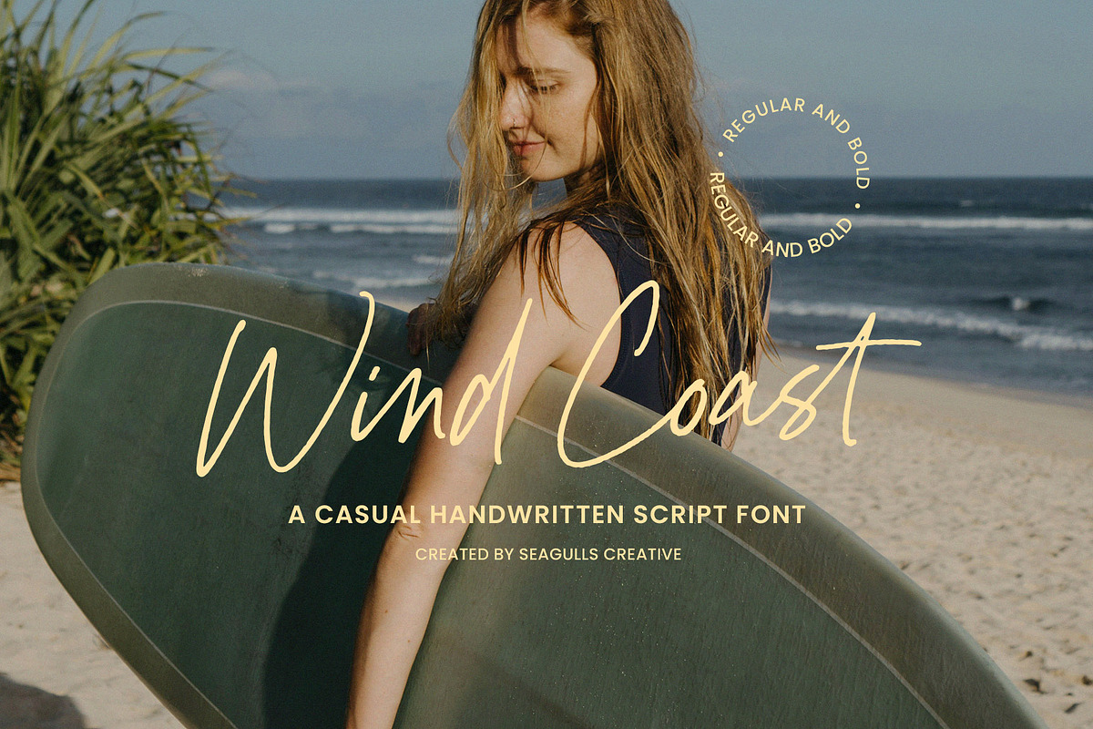 Wind Coast Handwritten Font, a Handwritten Font by Seagulls Creative (Photo 1 of 10)