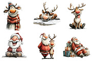 Funny Christmas Reindeer, an Illustration by CreationArt (Thumbnail 2 of 5)