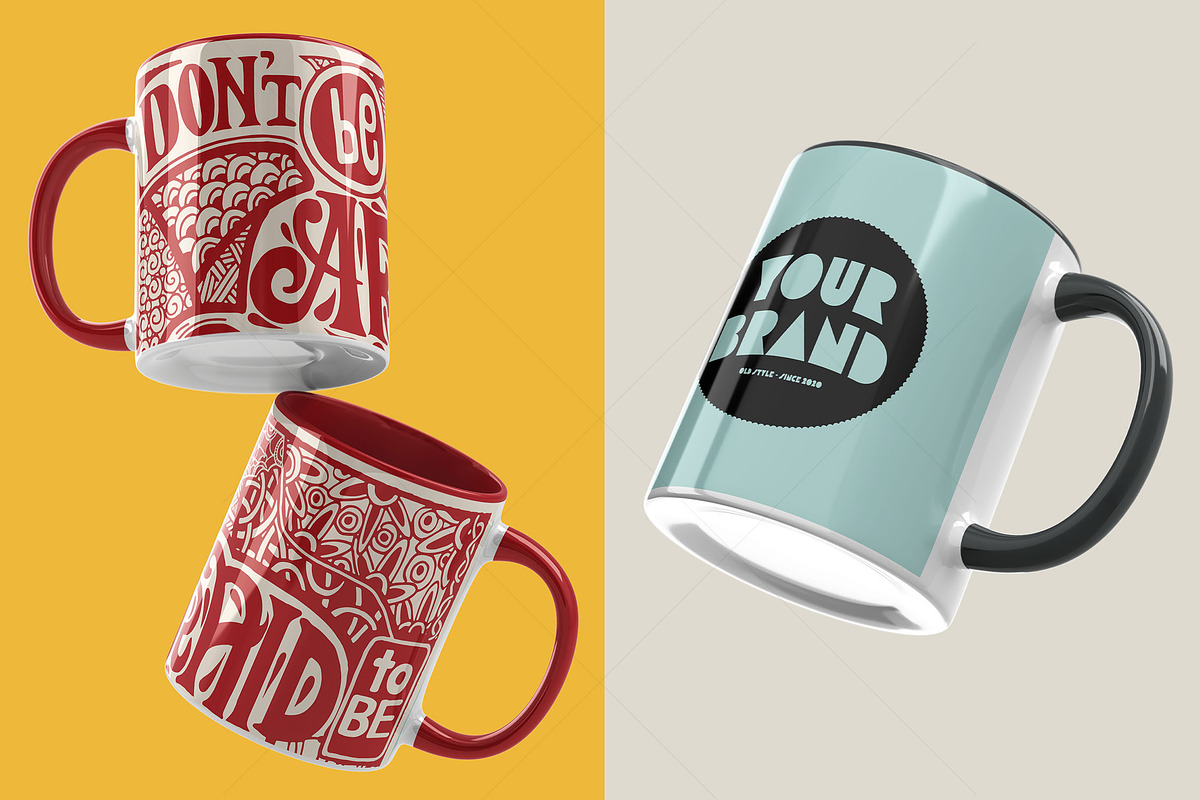 Premium Mug Mockup Bundle 4 designs, a Cups & Container Mockup by LESZ Design (Photo 2 of 6)