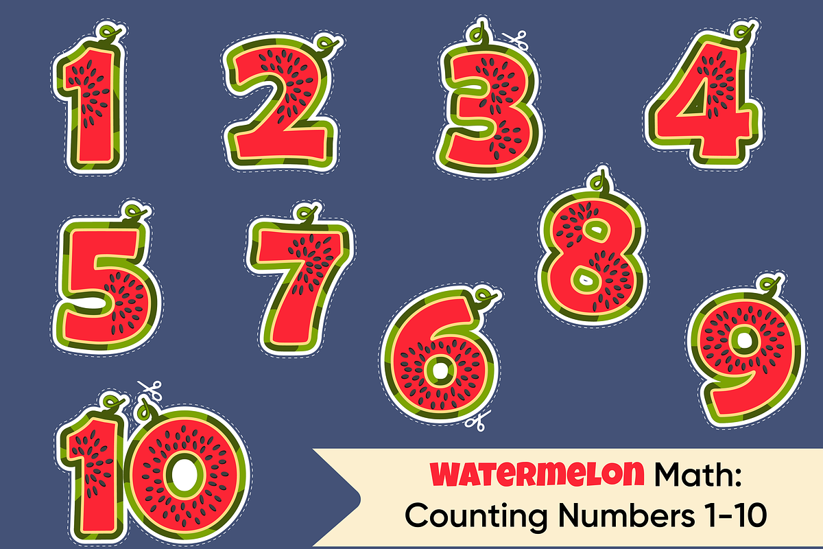 Watermelon Math Educational Games, a Card Template by BabySofja (Photo 5 of 5)