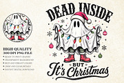 Dead Inside But It's Christmas PNG, a Seasonal Illustration by Libby Wishes (Thumbnail 1 of 4)