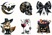 Luxury Black Halloween Clipart, an Illustration by OK Design (Thumbnail 2 of 5)