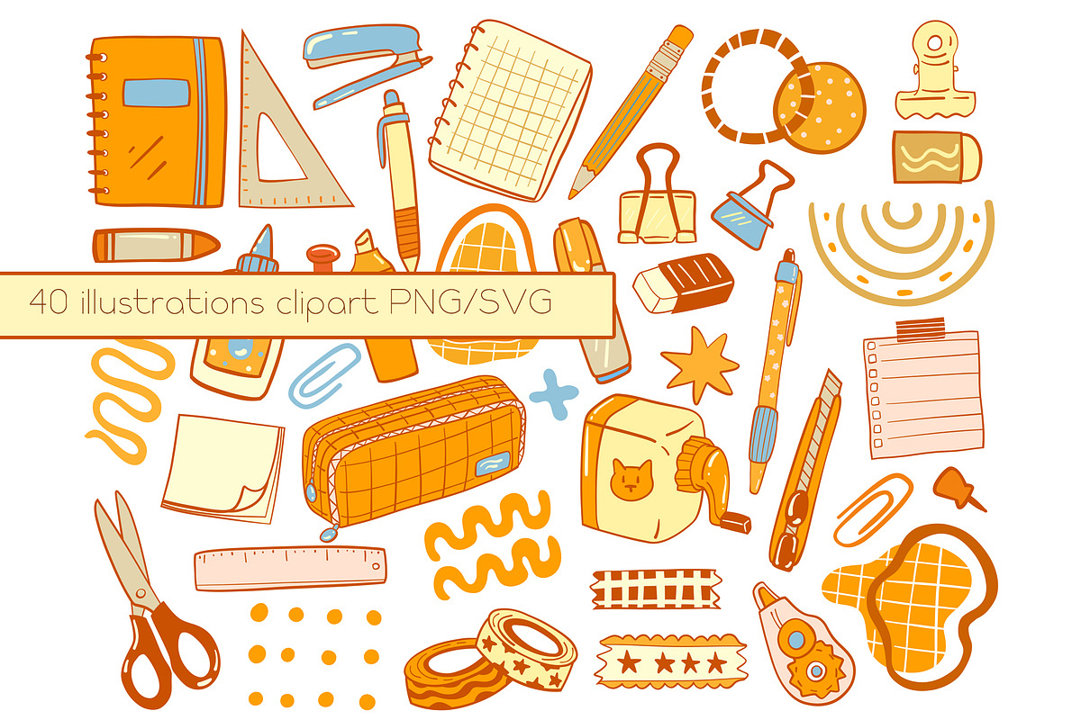 Back to School clipart patterns, an Education Illustration by Carpet Tapete Pretzel (Photo 2 of 18)