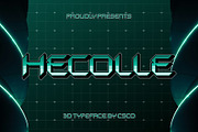 Hecolle 3D, a Sans Serif Font by Craft Supply Co. (Thumbnail 1 of 8)