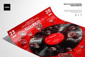 Vinyl Diamonds Poster Template, a Poster Template by creatsy5