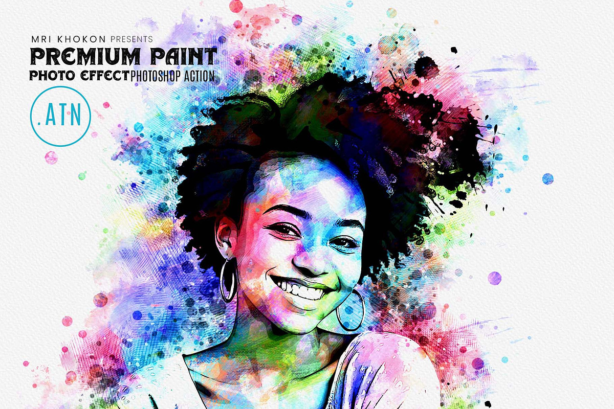 Premium Paint Photoshop Actions, an Action Add-On by MRI STUDIO (Photo 1 of 8)