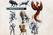 Crystal Beasts Fantasy Cliparts, a Decorative Illustration by ThatsDesignArt (Thumbnail 12 of 14)