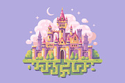 Fairytale princess castle, an Illustration by Ivan Dubovik (Thumbnail 2 of 2)