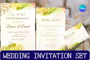 GOLDEN Minimal WEDDING INVITATION SE