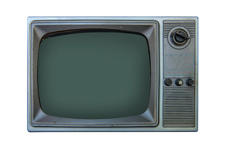 vintage tv or television isolated on white background, a Technology Photo by Casanowe-studio