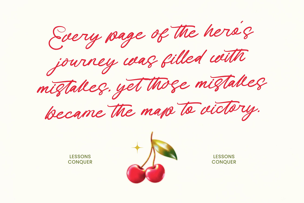 Juicy Cheri Aesthetic Handwritten, a Script Font by Letterena Studios Script (Photo 8 of 15)