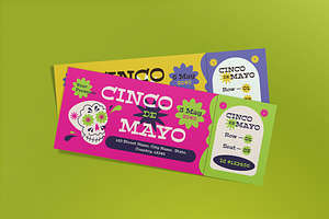 Pink Doodle Cinco De Mayo Ticket