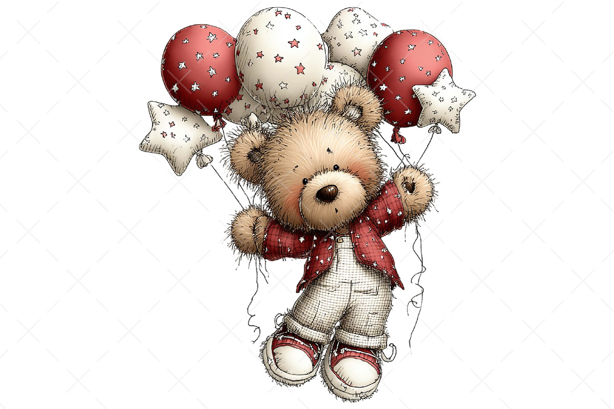 Whimsical Teddy Bear Clipart Bear, an Illustration by Craft Nest (Photo 9 of 11)