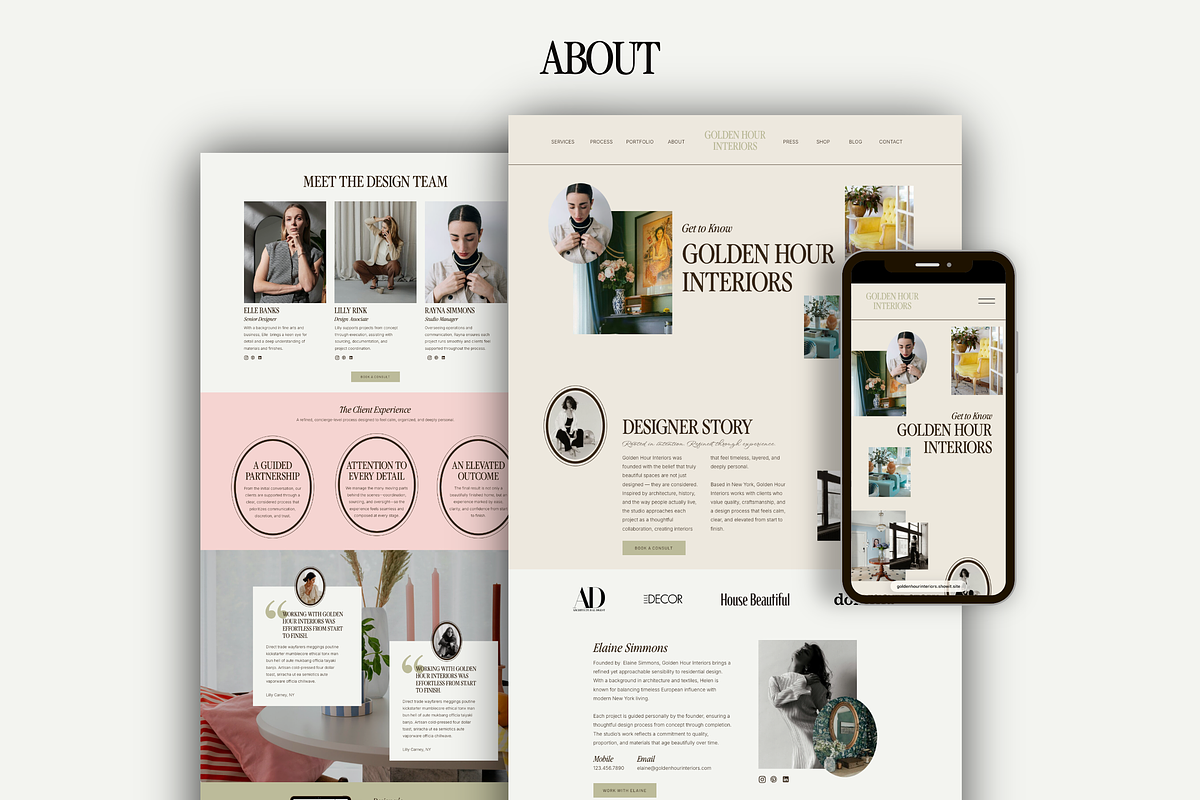 Interior Designer Website Showit, a Squarespace Template by Warmsoulgallery (Photo 7 of 16)