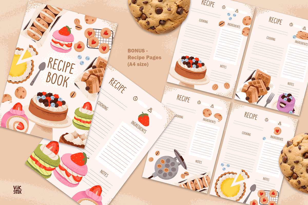 Sweet Homemade Desserts, a Food Illustration by vik.stock (Photo 5 of 5)