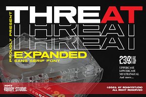 Threat Bold & Expanded Sans Serif