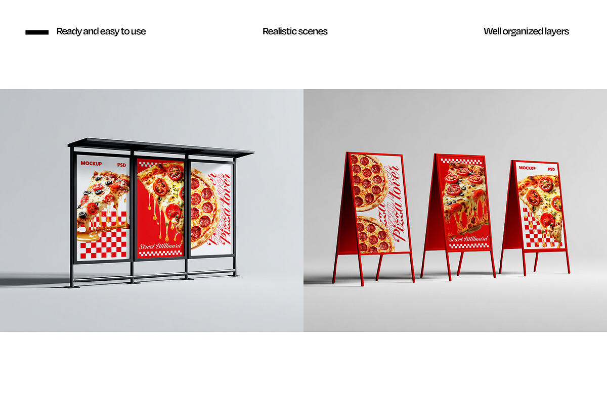 Urban Street Billboard Mockup Bundle, an Advertising Mockup by Mego-studio (Photo 6 of 11)