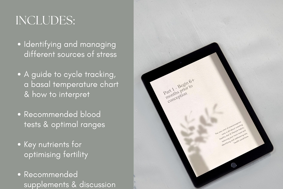 Preconception Fertility Ebook Canva, a Presentation Template by Naturopath Hub (Photo 4 of 9)