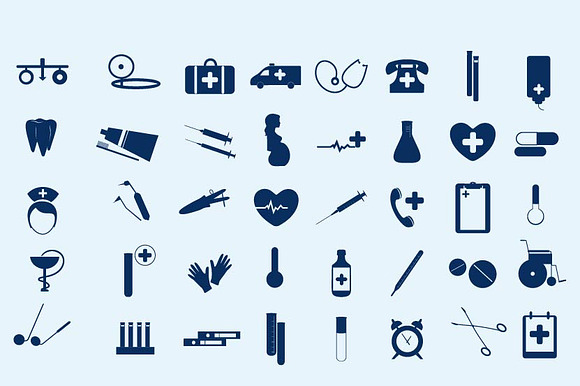 Medical Flat Icons Set