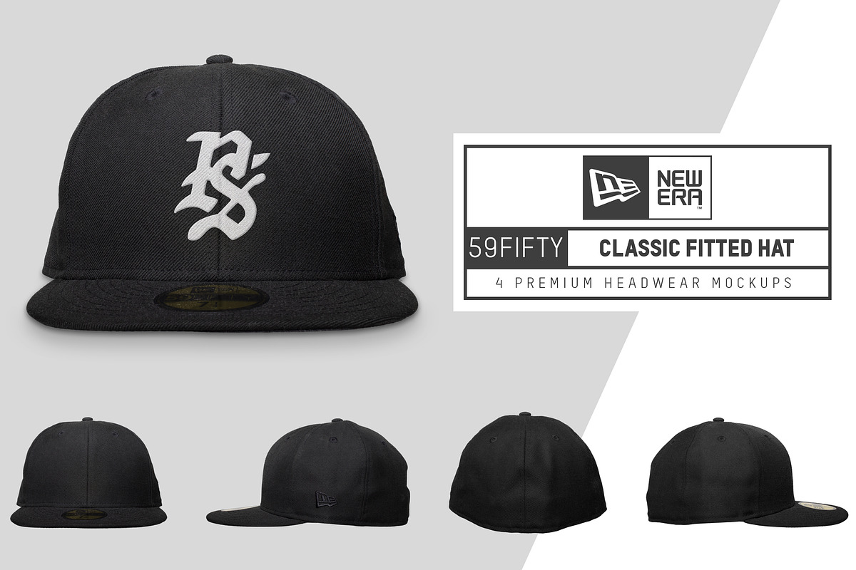 New Era 59Fifty Fitted Hat Mockups, a Hat Mockup by Pixel Sauce™ (Photo 1 of 4)
