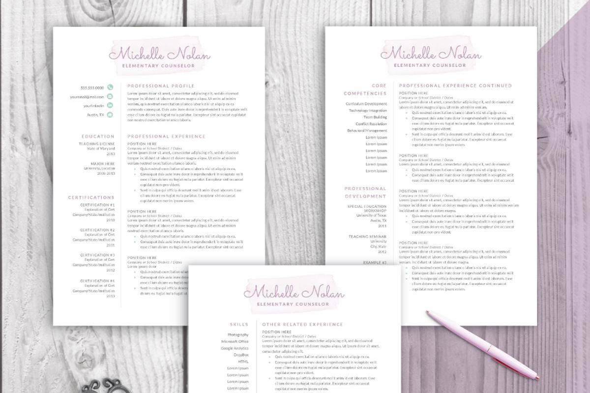 Creative Teacher Resume Word, a Resume Template by SharpResumeFoundry (Photo 3 of 6)