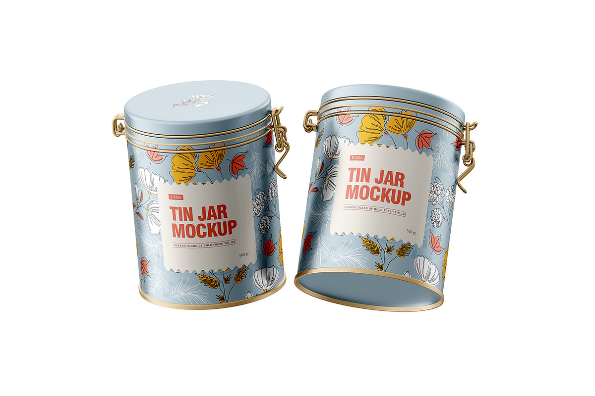Tin Jar With Locking Lid Mockup, a Cups & Container Mockup by Ram Studio LLC (Photo 4 of 14)