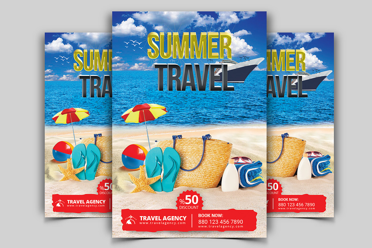 10 Travel Flyers Bundle 90% OFF, a Flyer Template by Imagine Design Studio (Photo 7 of 12)