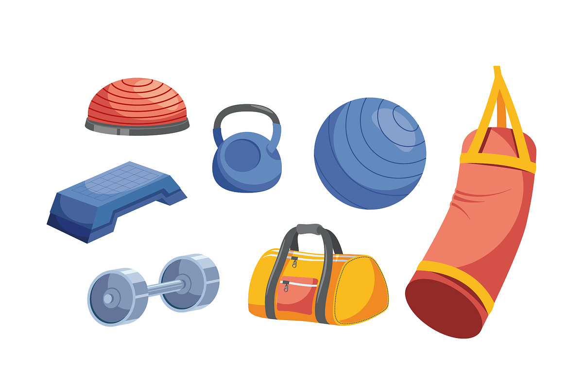 Gym and Fitness Equipment Icons preview 3