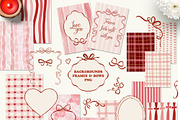 Romantic bows, frames, patterns, a Pattern Graphic by Cozy pattern shop (Thumbnail 3 of 10)