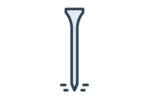 Tee stick color icon, an Icon by Creative priyanka
