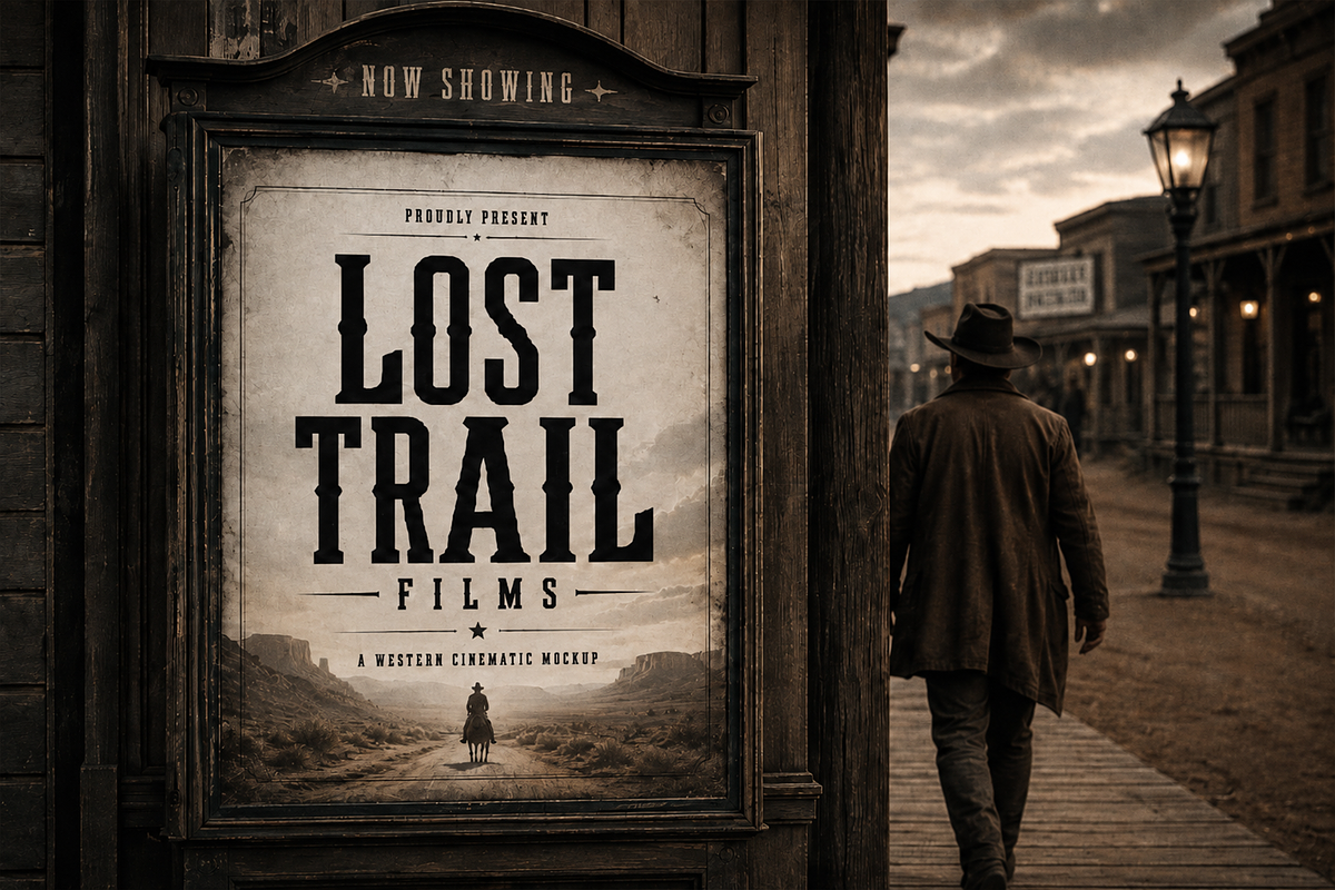 Lost Trail - Western Cinematic Font, a Slab Serif Font by overlaytemplates (Photo 2 of 5)
