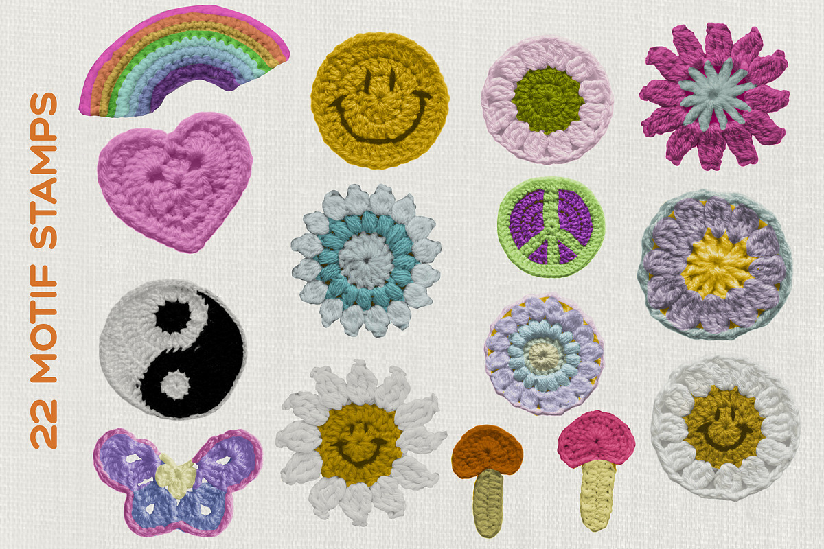 Crochet Brushes for Procreate, a Brush Add-On by Dear Darling Design (Photo 5 of 12)