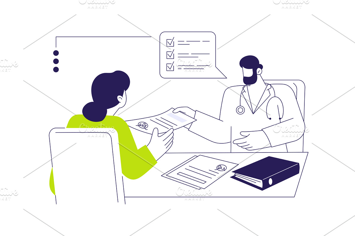 Pass a medical examination abstract, an Illustration by Visual Generation