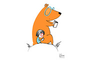 Little girl reading Collection 02, an Animal Illustration by Irene Loal (Thumbnail 2 of 7)