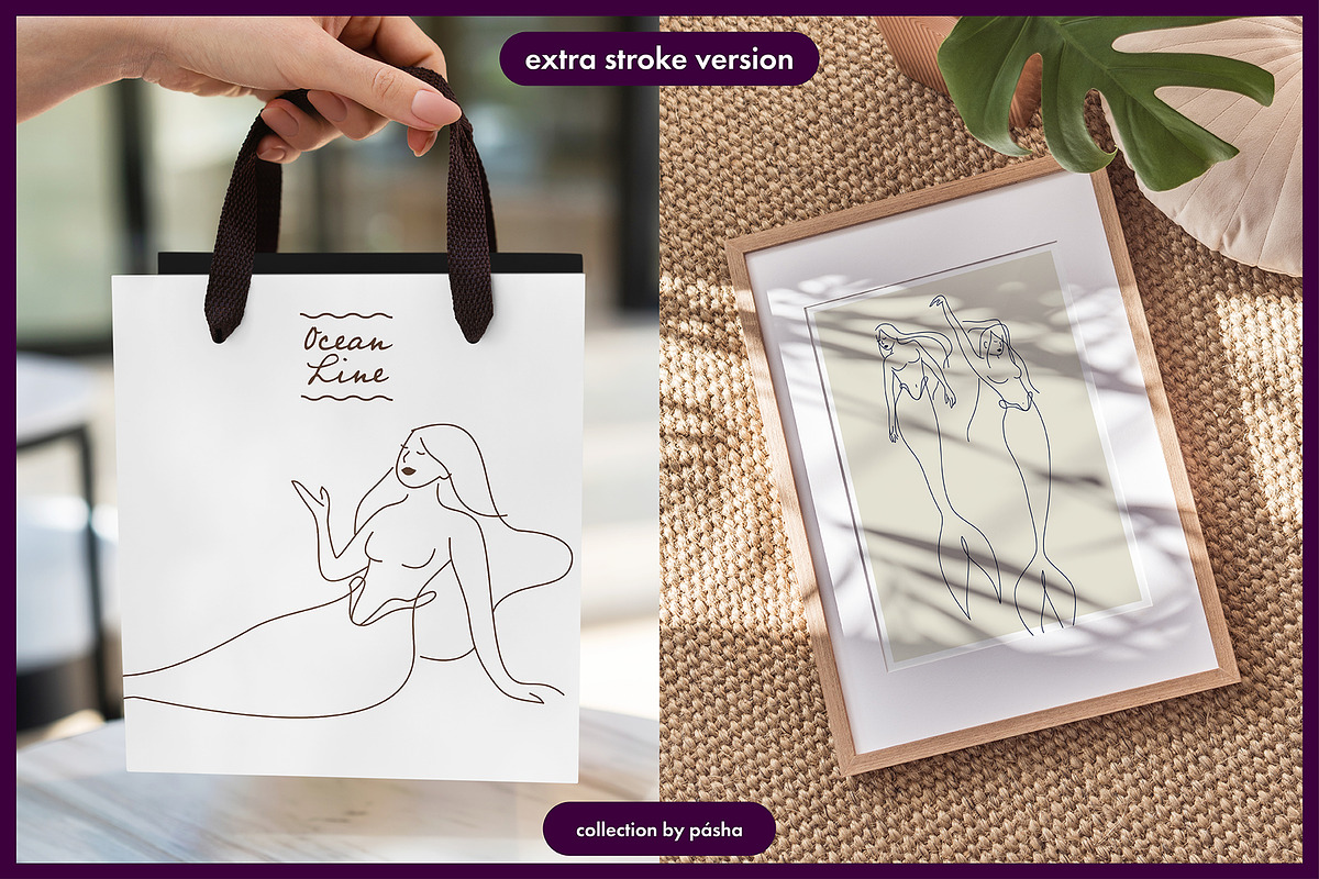 Dreamy Line Art Mermaids, a Person Illustration by Pásha (Photo 2 of 6)