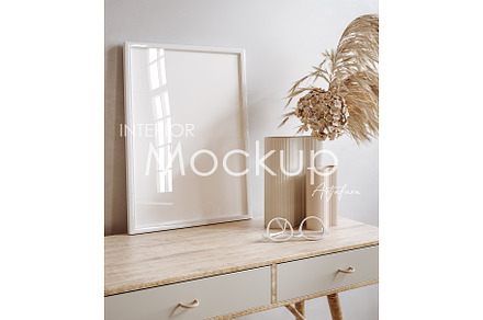 Frame mockup in home interior, a Household Mockup by Artjafara