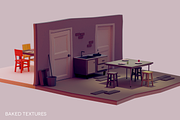LOW POLY INTERIOR [25+ UNIQ OBJECTS], a Furniture 3D Model by mkleine shop (Thumbnail 6 of 10)