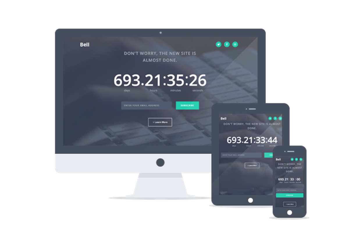WP Bell - Countdown Landing Page, a Plug-in Add-On by ThemeWizz (Photo 3 of 3)