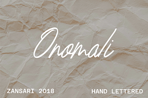 Onomali script font
