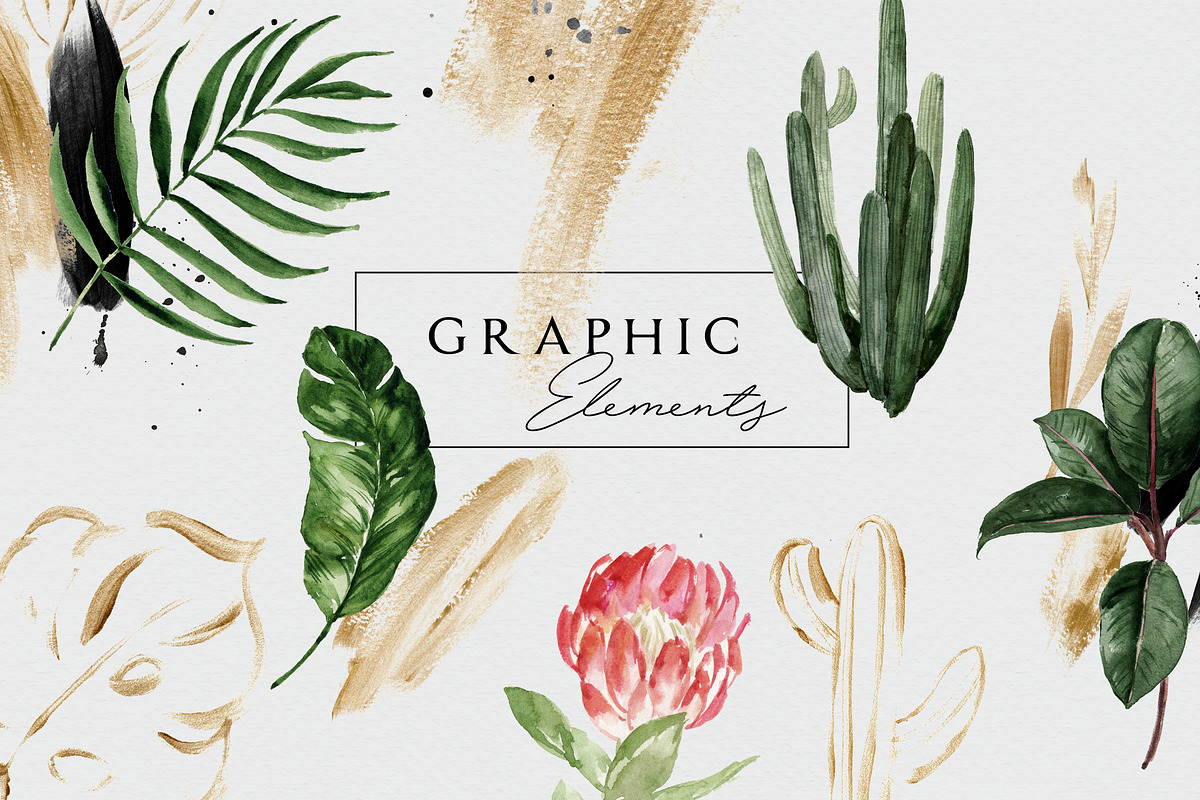 Greenery Summer Design Set, a Texture Illustration by Graphic Box (Photo 9 of 9)