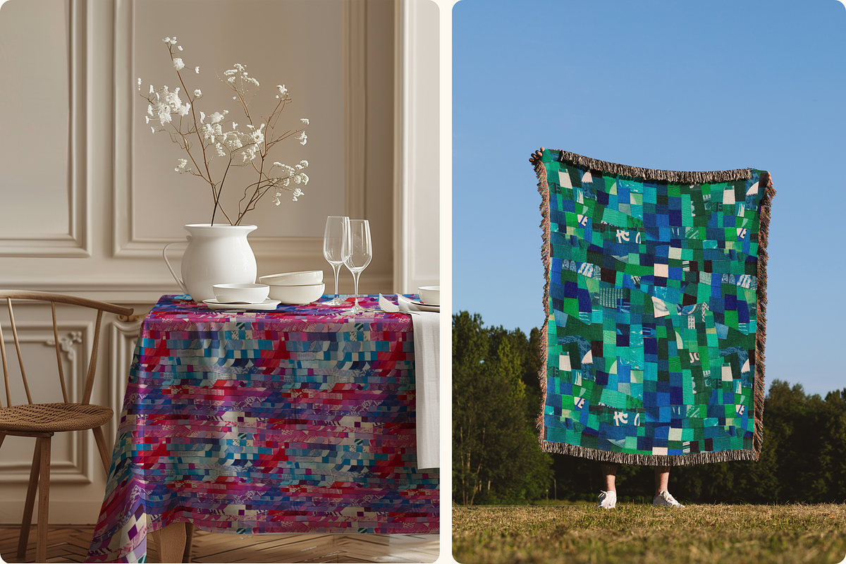 Paper Mosaic Seamless Patterns, a Pattern Graphic by Ninterints (Photo 9 of 13)